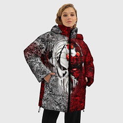 Куртка зимняя женская Pirate Station: Flowers, цвет: 3D-красный — фото 2