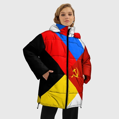 Женская зимняя куртка Вечная Россия / 3D-Красный – фото 3