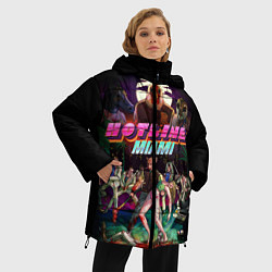 Куртка зимняя женская Hotline Miami, цвет: 3D-черный — фото 2