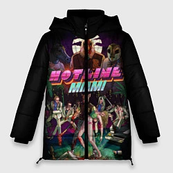 Куртка зимняя женская Hotline Miami, цвет: 3D-светло-серый