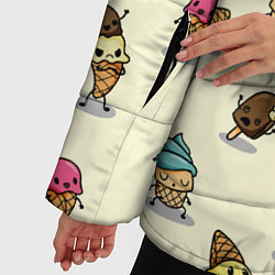 Куртка зимняя женская Мороженое с характером, цвет: 3D-черный — фото 2