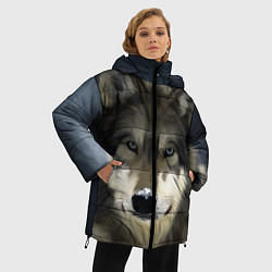 Куртка зимняя женская Зимний волк, цвет: 3D-черный — фото 2