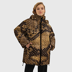 Куртка зимняя женская Змеиная кожа, цвет: 3D-черный — фото 2