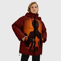 Куртка зимняя женская Тетради смерти 8, цвет: 3D-черный — фото 2