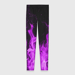 Леггинсы женские Фиолетовый огонь, цвет: 3D-принт