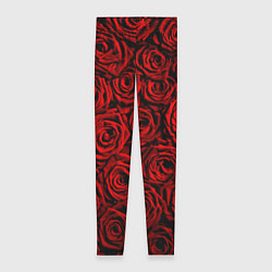 Леггинсы женские Унисекс / Красные розы, цвет: 3D-принт