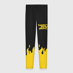 Леггинсы женские 21 Pilots: Yellow Fire, цвет: 3D-принт