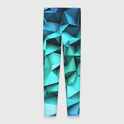 Леггинсы женские Бирюзовые грани, цвет: 3D-принт