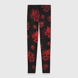 Женские легинсы Samurai pattern - красный