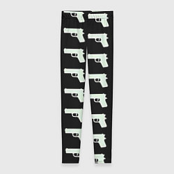 Леггинсы женские Пистолеты, цвет: 3D-принт