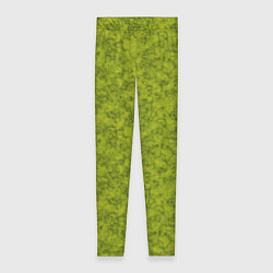 Леггинсы женские Зеленый мраморный узор, цвет: 3D-принт