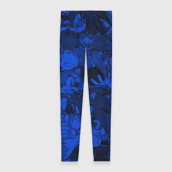 Леггинсы женские SONIC BLUE PATTERN СИНИЙ ЁЖ, цвет: 3D-принт