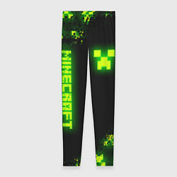 Леггинсы женские MINECRAFT NEON LOGO CREEPER, цвет: 3D-принт