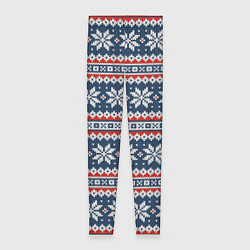 Леггинсы женские Knitted Christmas Pattern, цвет: 3D-принт