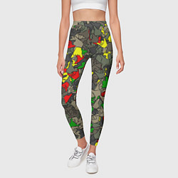 Леггинсы женские Раста-камуфляж, цвет: 3D-принт — фото 2