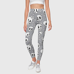 Леггинсы женские Skulls & bones, цвет: 3D-принт — фото 2