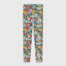 Леггинсы женские Деньги Казино, цвет: 3D-принт