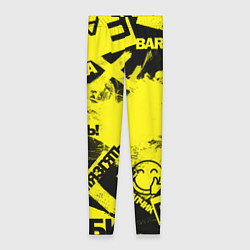 Леггинсы женские Черно-желтый беспредел, цвет: 3D-принт