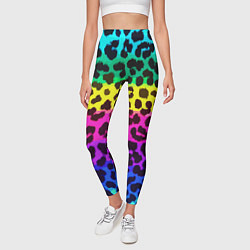 Леггинсы женские Leopard Pattern Neon, цвет: 3D-принт — фото 2