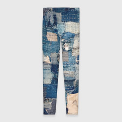 Леггинсы женские Patchwork Jeans Осень Зима 2023, цвет: 3D-принт