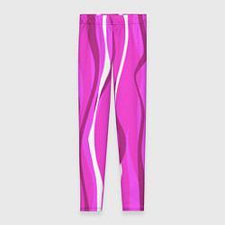 Леггинсы женские Розовые полосы, цвет: 3D-принт