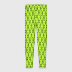 Леггинсы женские Зеленые абстрактные линии, цвет: 3D-принт