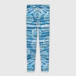 Леггинсы женские Паттерн из створок ракушки - океан, цвет: 3D-принт