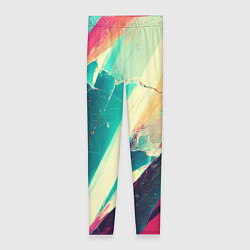 Женские легинсы Разбитый экран, неоновые осколки