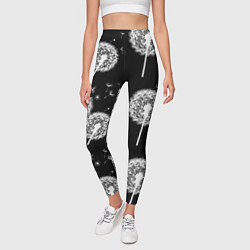 Леггинсы женские Одуванчики - паттерн, цвет: 3D-принт — фото 2