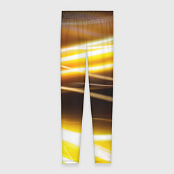 Леггинсы женские Желтые неоновые полосы, цвет: 3D-принт
