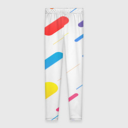 Леггинсы женские Разноцветные круги и полосы, цвет: 3D-принт