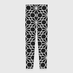 Леггинсы женские Абстрактный чёрно-белый узoр, цвет: 3D-принт