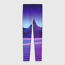 Леггинсы женские Neon mountains - Vaporwave, цвет: 3D-принт