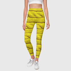 Леггинсы женские Жёлтый свитер - Осень-Зима 2028, цвет: 3D-принт — фото 2