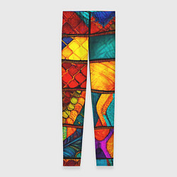 Леггинсы женские Лоскутная мозаика - пэчворк, цвет: 3D-принт