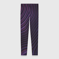 Леггинсы женские Фиолетово-синяя волнообразная абстракция, цвет: 3D-принт