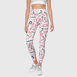 Леггинсы женские Сладкая жизнь в розовом цвете, цвет: 3D-принт — фото 2