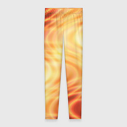 Леггинсы женские Абстрактные оранжево-жёлтые солнечные волны, цвет: 3D-принт