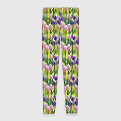 Леггинсы женские Весенние крокусы, цвет: 3D-принт