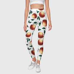 Леггинсы женские Яблочный дождь, цвет: 3D-принт — фото 2
