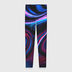 Женские легинсы Разводы красок и бензина неоновый