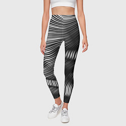Леггинсы женские Оптические волны, цвет: 3D-принт — фото 2