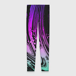 Женские легинсы Неоновые цвета брызги краски гранжевая текстура