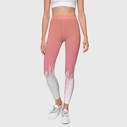 Леггинсы женские Персиковый градиент с потертостями, цвет: 3D-принт — фото 2