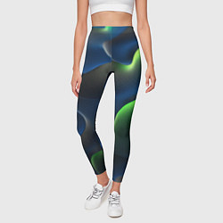 Леггинсы женские Плиты и неоновое свечение, цвет: 3D-принт — фото 2