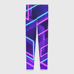 Леггинсы женские Светящиеся разноцветные полосы, цвет: 3D-принт