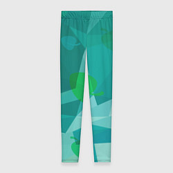 Женские легинсы Листочки и треугольники