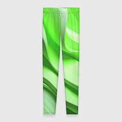 Леггинсы женские Светлые зеленые волны, цвет: 3D-принт