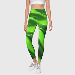 Леггинсы женские Текстура зеленая слизь, цвет: 3D-принт — фото 2
