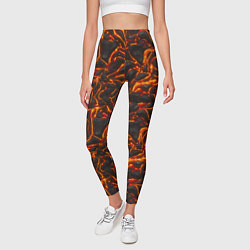 Леггинсы женские Огненная лава, цвет: 3D-принт — фото 2